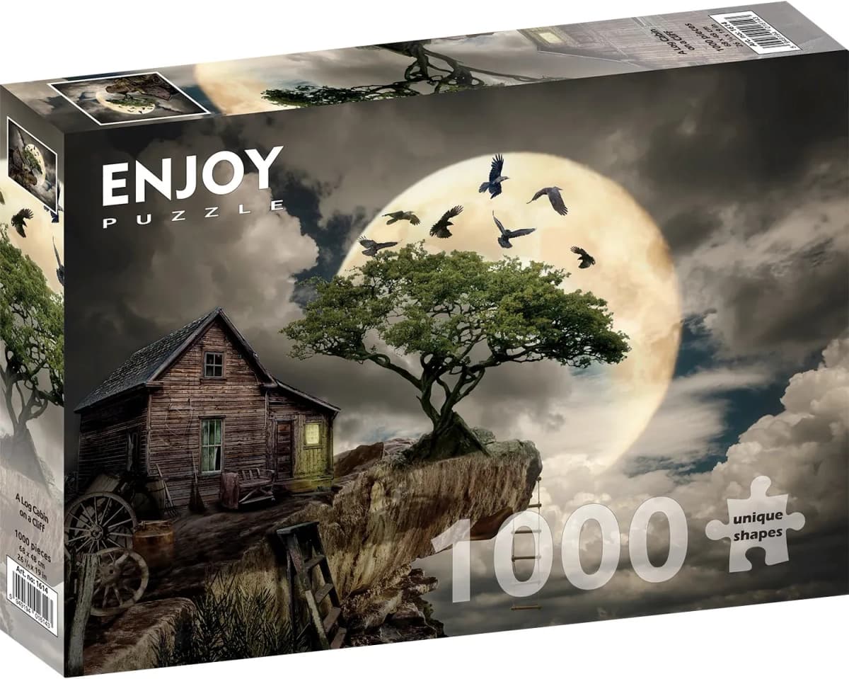 A Log Cabin on a Cliff 1000 Pzs